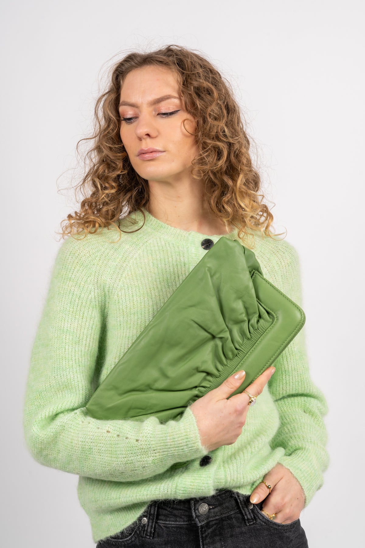 VeldaGZ Midi Clutch - Minced Herb