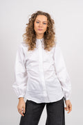 Silvie Ls Ruched Shirt - Snow White