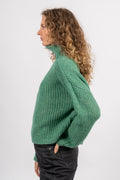 Florie Zip Knit - Sea Green