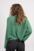 Florie Zip Knit - Sea Green