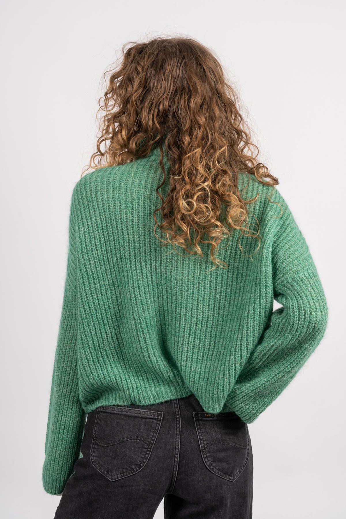 Florie Zip Knit - Sea Green