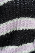 Vera Knit Cardigan - Black/Lavender/Cream