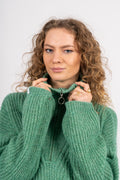 Florie Zip Knit - Sea Green