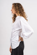 Silvie Ls Ruched Shirt - Snow White