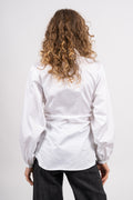 Silvie Ls Ruched Shirt - Snow White