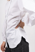 Silvie Ls Ruched Shirt - Snow White