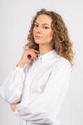 Silvie Ls Ruched Shirt - Snow White