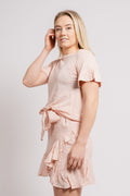 Lara Linen Tee - Dusty Pink