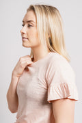 Lara Linen Tee - Dusty Pink