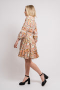 Keana Dress W Belt Linen - Ivory