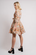 Keana Dress W Belt Linen - Ivory