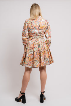 Keana Dress W Belt Linen - Ivory