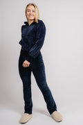 Mynde Velour Pants - Navy