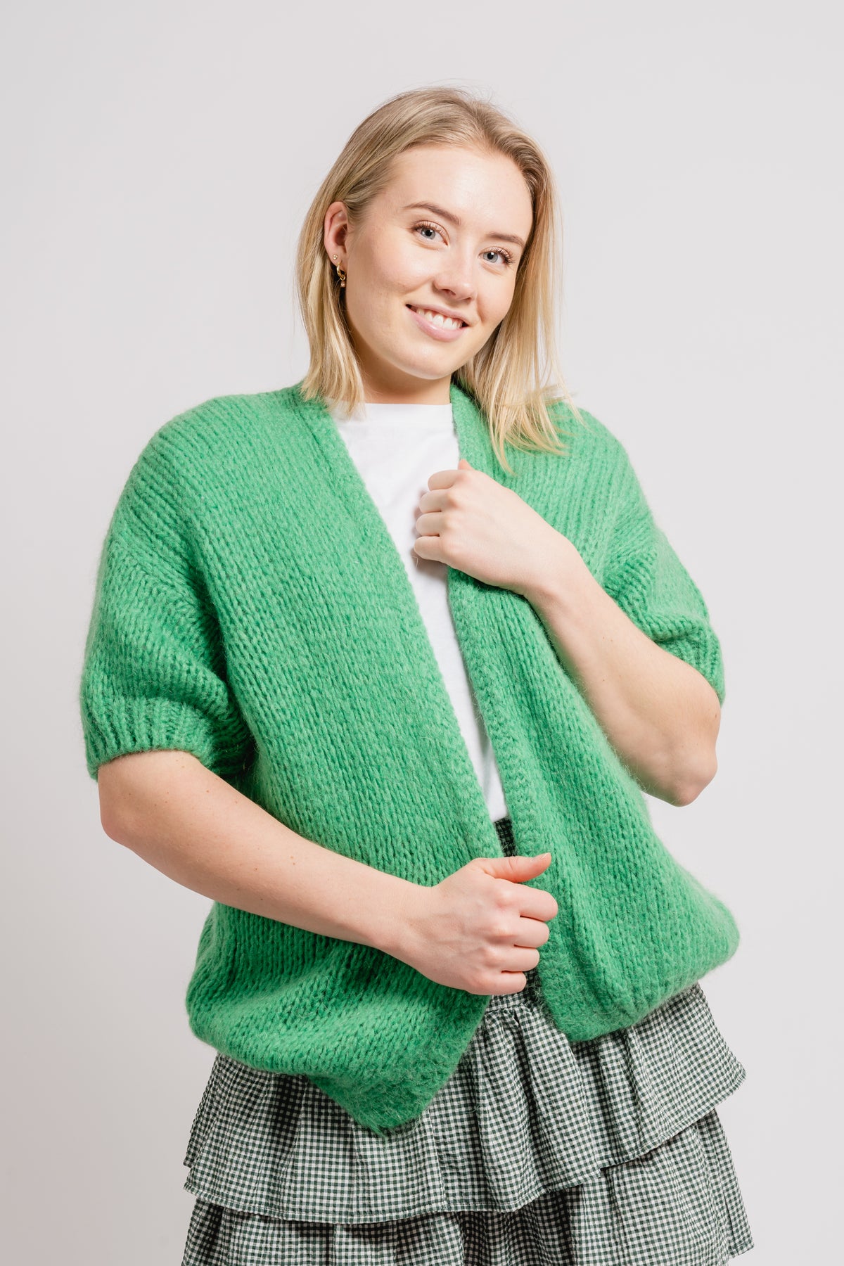 Mary Knit Cardigan - Bright Green