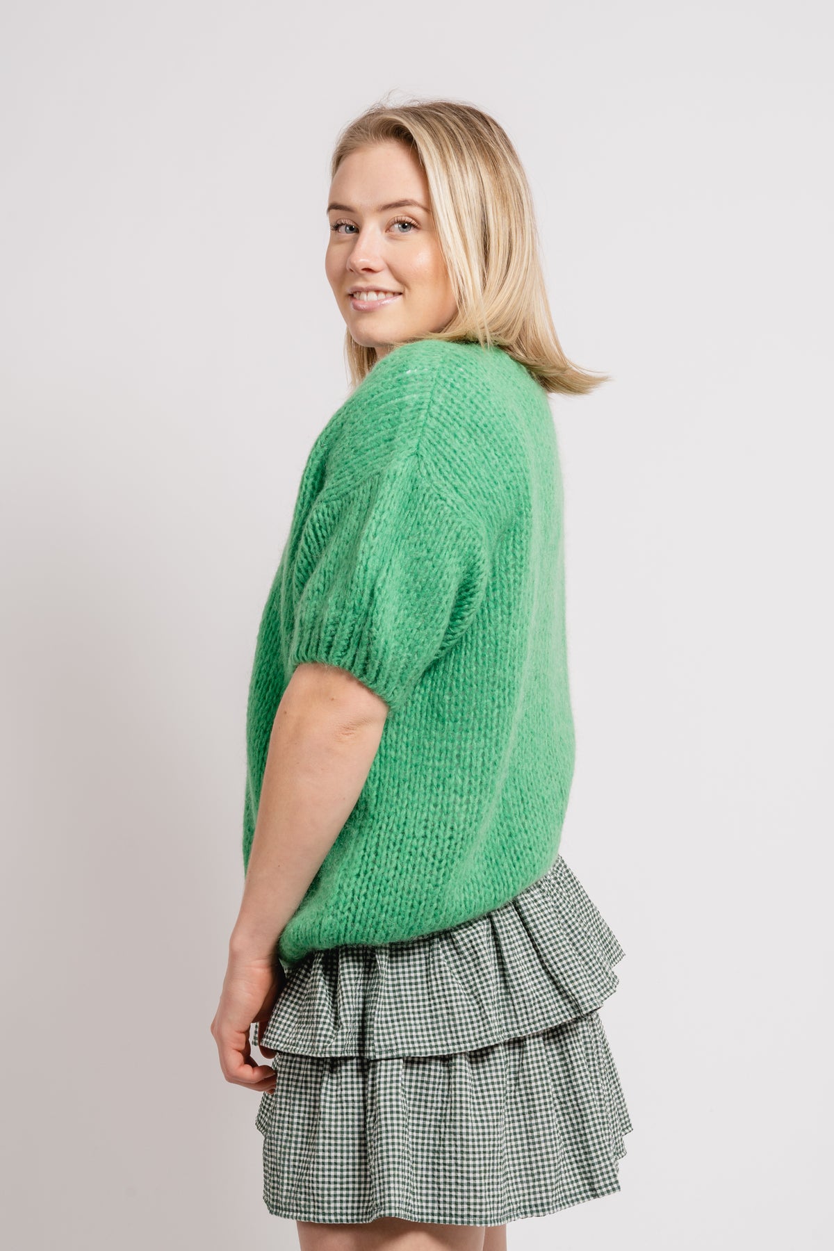 Mary Knit Cardigan - Bright Green