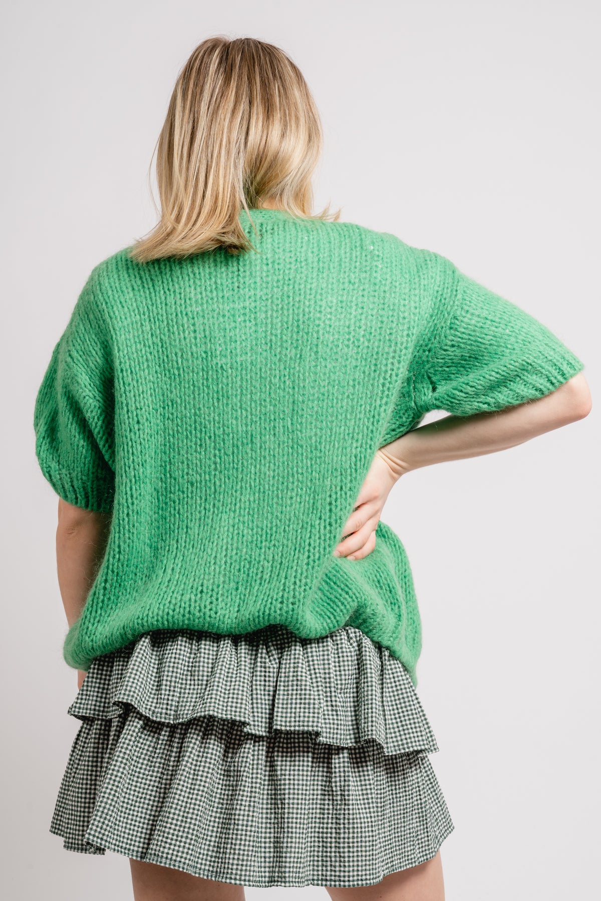 Mary Knit Cardigan - Bright Green