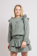 Mercer Ruffle Blouse - Sycamore White