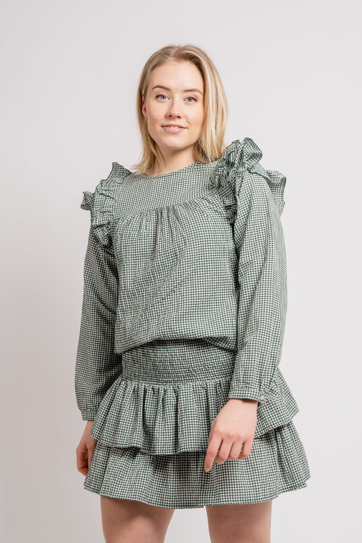Mercer Ruffle Blouse - Sycamore White