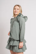 Mercer Ruffle Blouse - Sycamore White