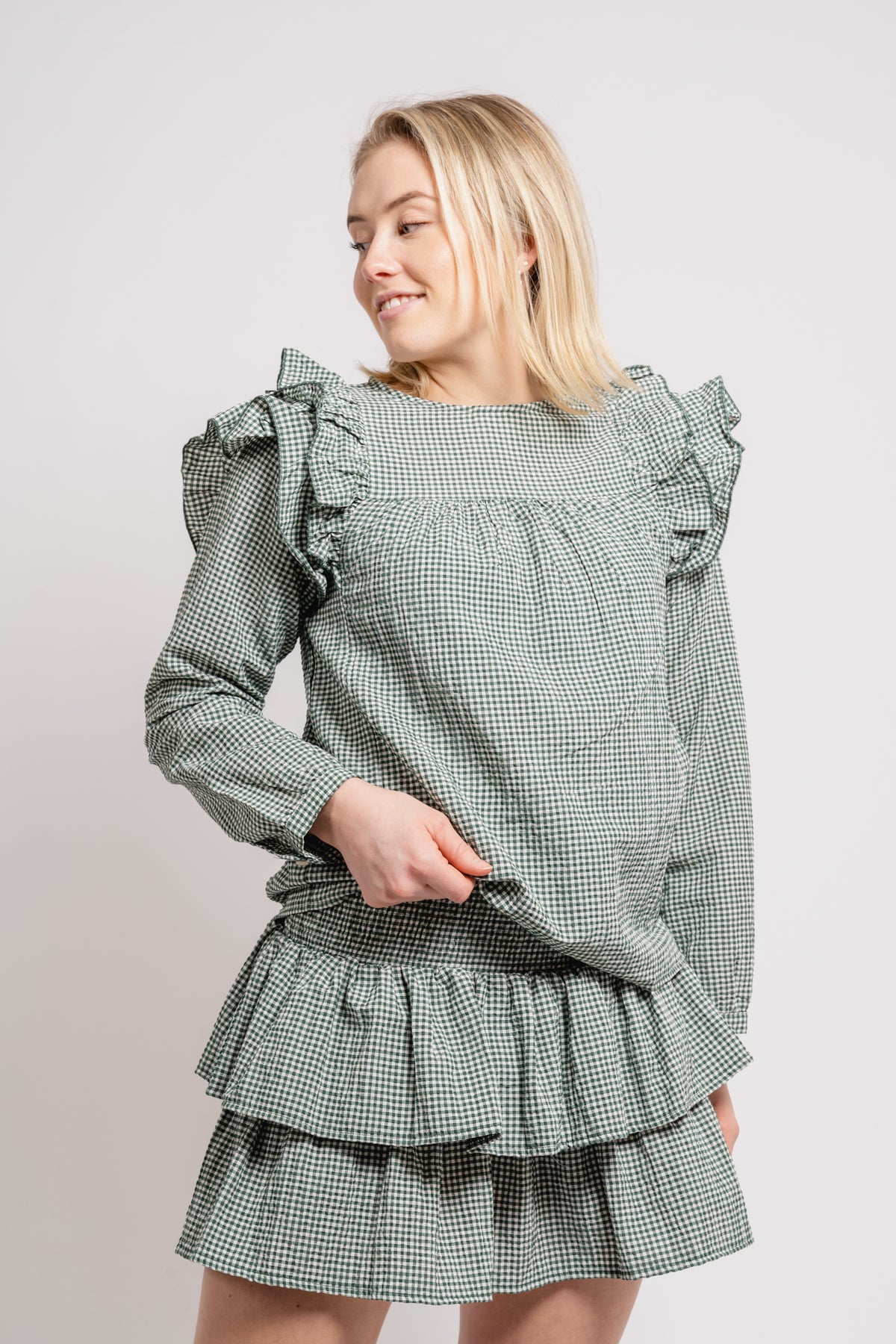 Mercer Ruffle Blouse - Sycamore White