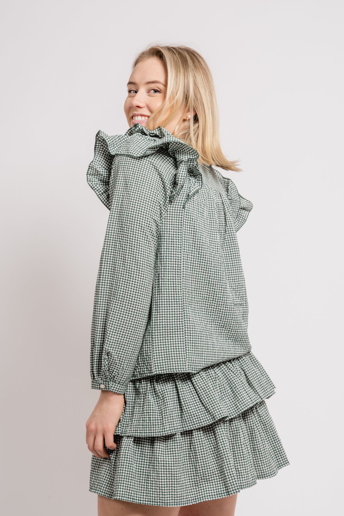Mercer Ruffle Blouse - Sycamore White