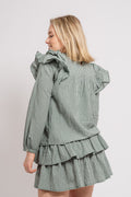 Mercer Ruffle Blouse - Sycamore White