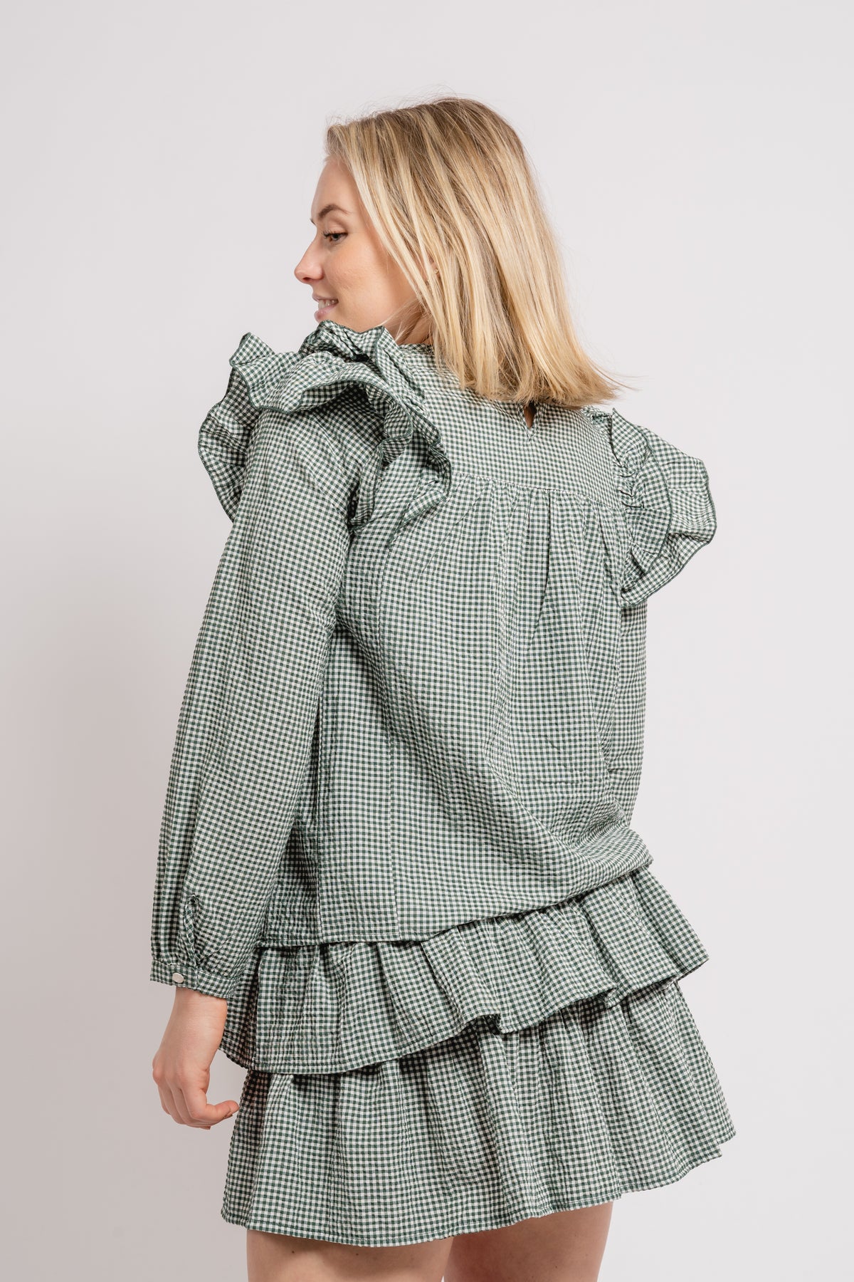 Mercer Ruffle Blouse - Sycamore White