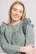 Mercer Ruffle Blouse - Sycamore White
