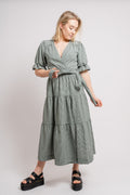 Indiana Midi Wrap Dress - Sycamore White