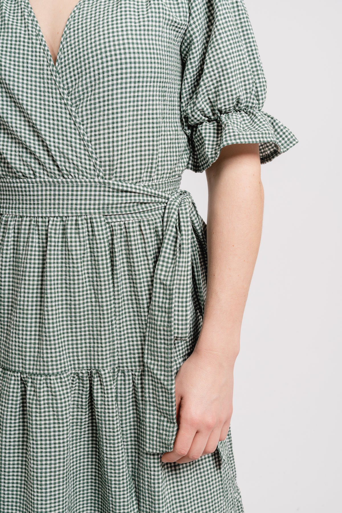 Indiana Midi Wrap Dress - Sycamore White