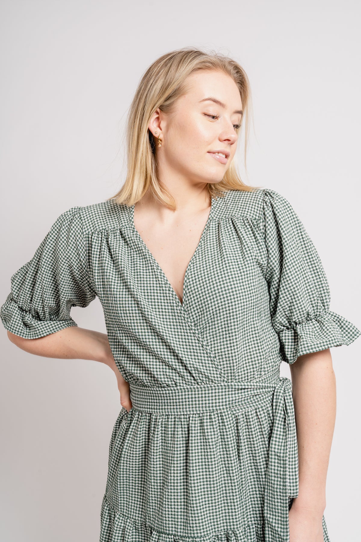 Indiana Midi Wrap Dress - Sycamore White