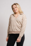 Carys Stripe - Beige Melange