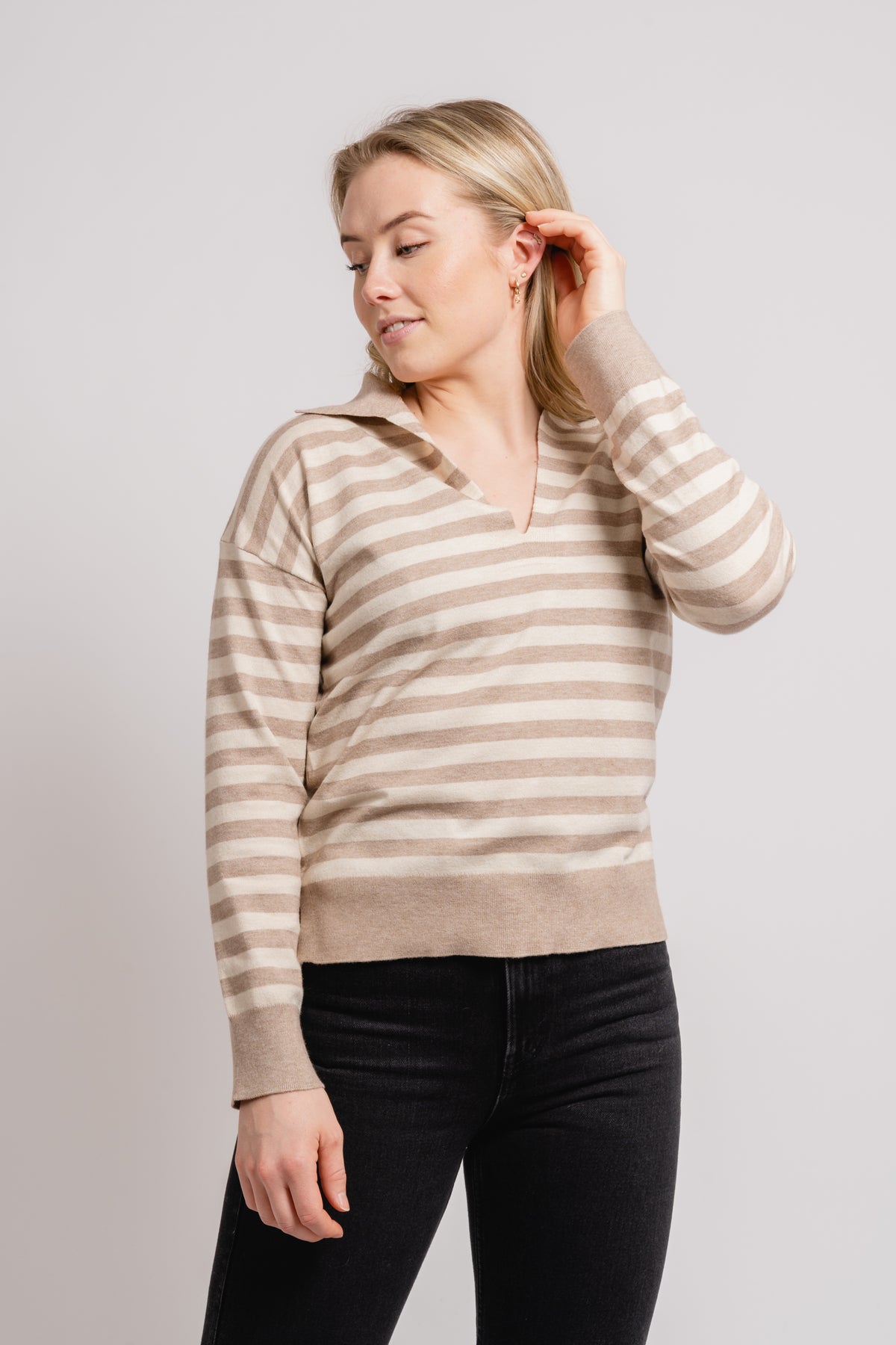 Carys Stripe - Beige Melange