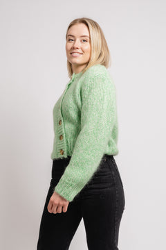 Suanne New Ls Knit Short Cardigan - Absinthe Green