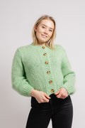 Suanne New Ls Knit Short Cardigan - Absinthe Green