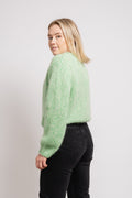 Suanne New Ls Knit Short Cardigan - Absinthe Green