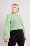 Suanne Ls Knit O-Neck - Absinthe Green