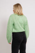 Suanne Ls Knit O-Neck - Absinthe Green