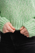 Suanne Ls Knit O-Neck - Absinthe Green