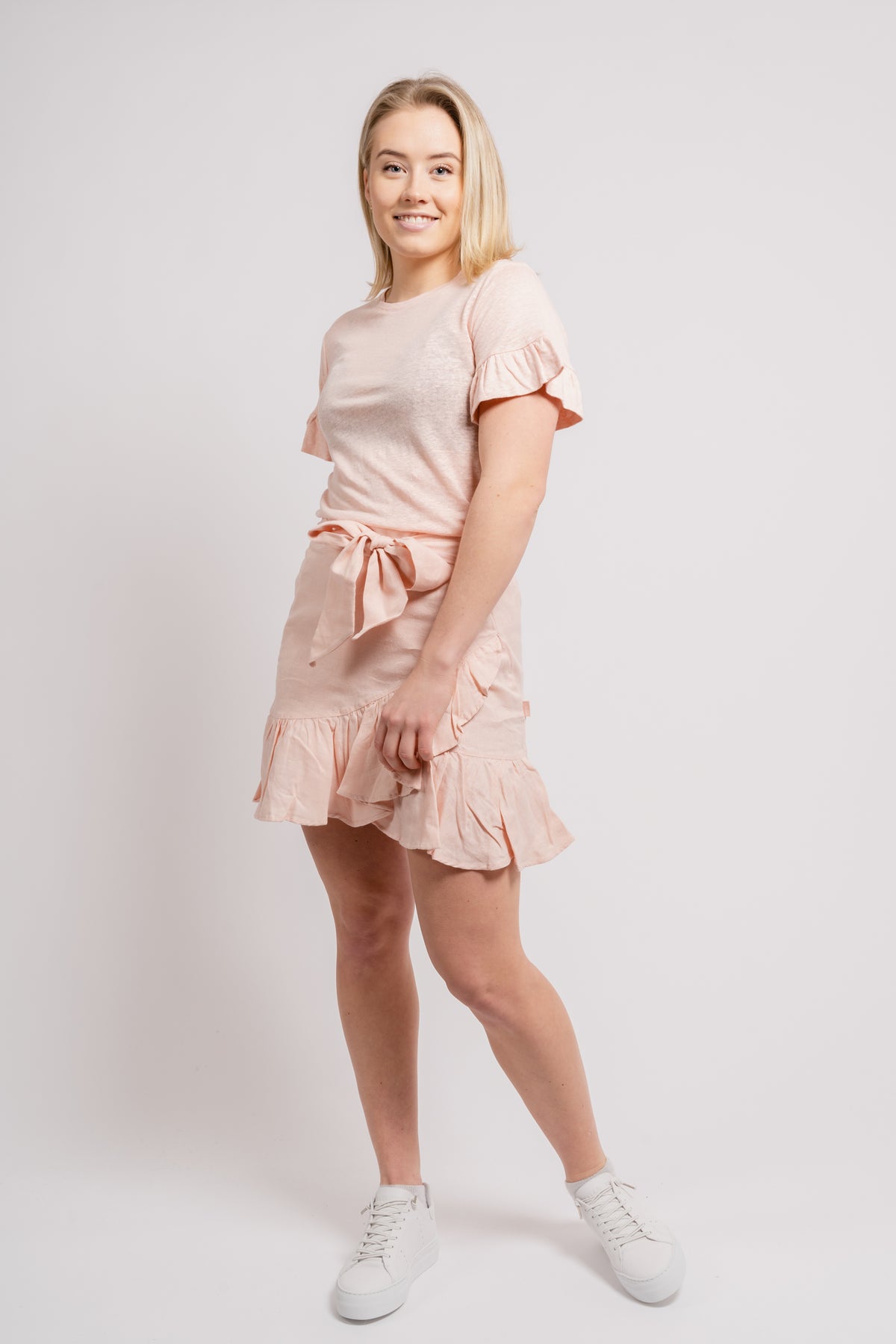 Julli Linen Skirt - Dusty Pink