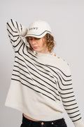 Contrast Stitch Cap - Cream