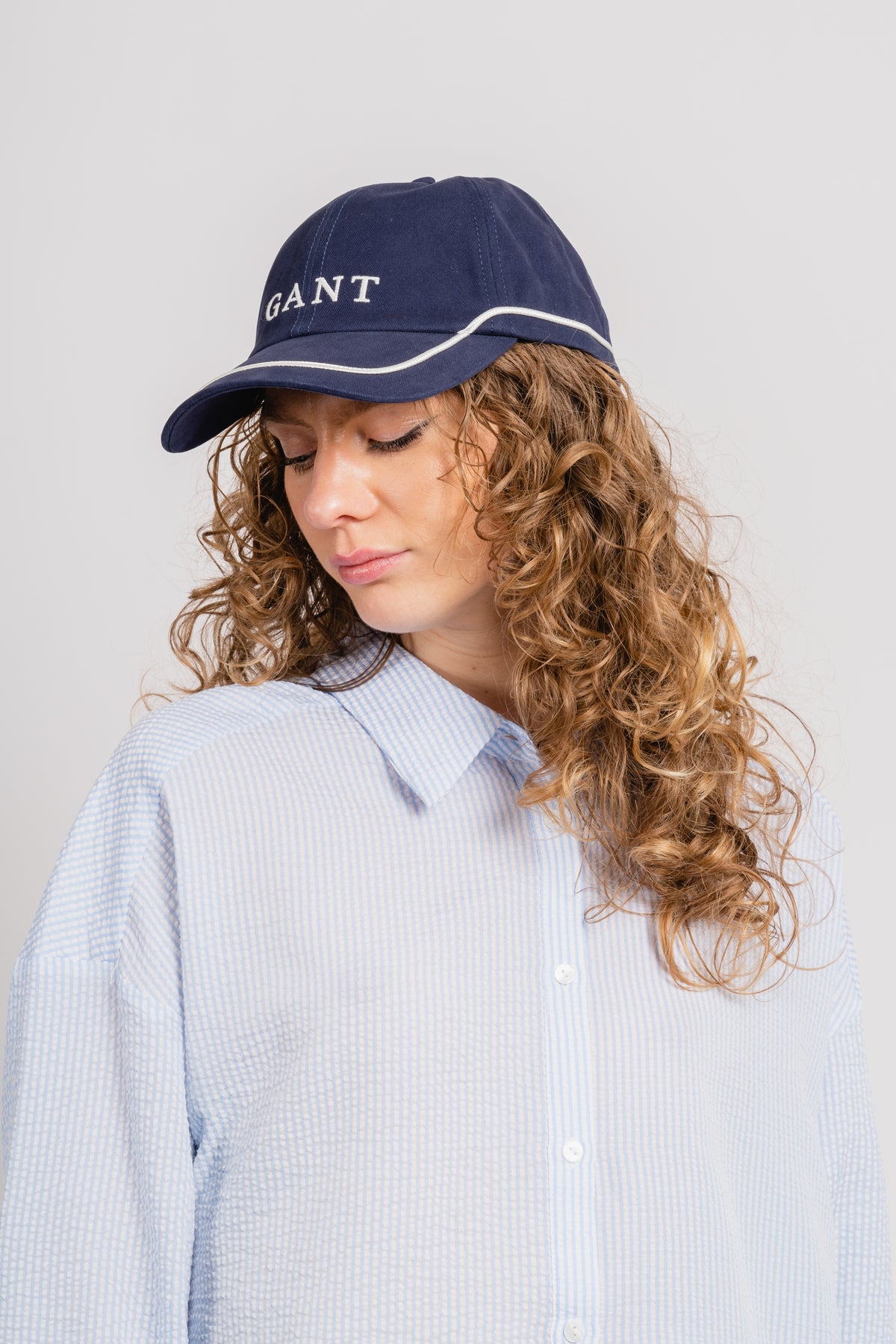 Contrast Stitch Cap - Marine