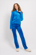 Del Ray Classic Velour Pant Pocket - Skydiver