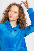 Robertson Classic Velour Zip Hoodie - Skydiver