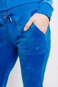 Del Ray Classic Velour Pant Pocket - Skydiver