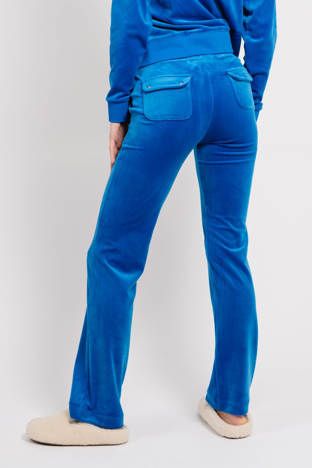Del Ray Classic Velour Pant Pocket - Skydiver