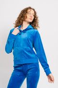 Robertson Classic Velour Zip Hoodie - Skydiver