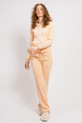 Robertson Classic Velour Zip Hoodie - Beach Sand