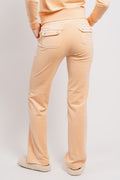 Del Ray Classic Velour Pant Pocket - Beach Sand