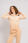 Robertson Classic Velour Zip Hoodie - Beach Sand